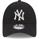lippikset-kaareva-musta-saadettava-nauha-9forty-metallic-new-york-yankees-mlb-new-era