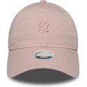 lippikset-kaareva-vaaleanpunainen-saadettava-nauha-9twenty-mini-washed-new-york-yankees-mlb-new-era