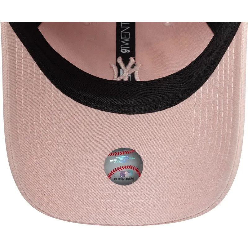 lippikset-kaareva-vaaleanpunainen-saadettava-nauha-9twenty-mini-washed-new-york-yankees-mlb-new-era