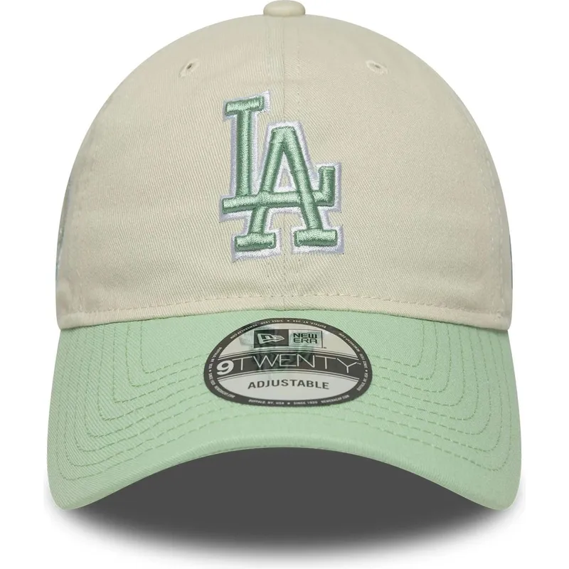 lippikset-kaareva-beige-saadettava-nauha-9twenty-world-series-cooperstown-los-angeles-dodgers-mlb-new-era