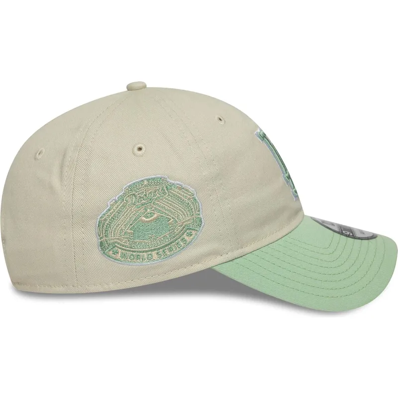 lippikset-kaareva-beige-saadettava-nauha-9twenty-world-series-cooperstown-los-angeles-dodgers-mlb-new-era