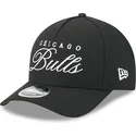 lippikset-kaareva-musta-snapback-9forty-m-crown-draft-2025-chicago-bulls-nba-new-era