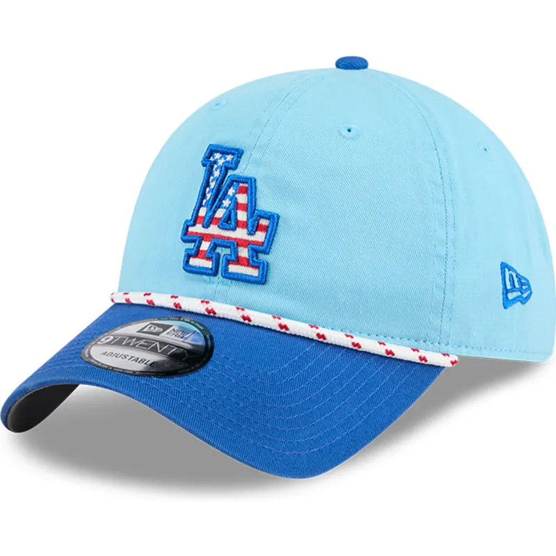 lippikset-kaareva-sininen-saadettava-nauha-9twenty-4th-july-los-angeles-dodgers-mlb-new-era