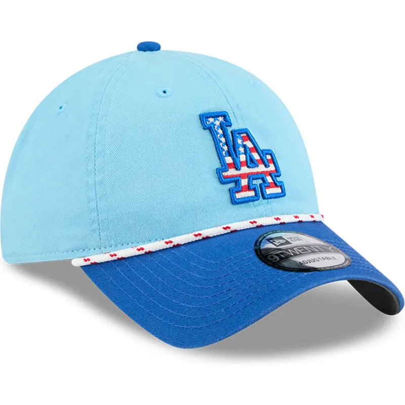 lippikset-kaareva-sininen-saadettava-nauha-9twenty-4th-july-los-angeles-dodgers-mlb-new-era