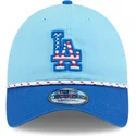 lippikset-kaareva-sininen-saadettava-nauha-9twenty-4th-july-los-angeles-dodgers-mlb-new-era