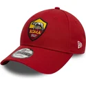 new-era-curved-brim-9forty-core-associazione-sportiva-roma-serie-a-red-adjustable-cap