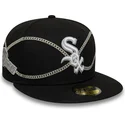 lippikset-littea-musta-istuva-59fifty-chain-wrap-chicago-white-sox-mlb-new-era