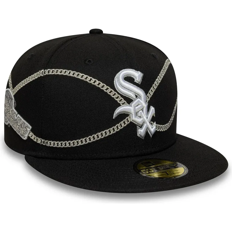 lippikset-littea-musta-istuva-59fifty-chain-wrap-chicago-white-sox-mlb-new-era