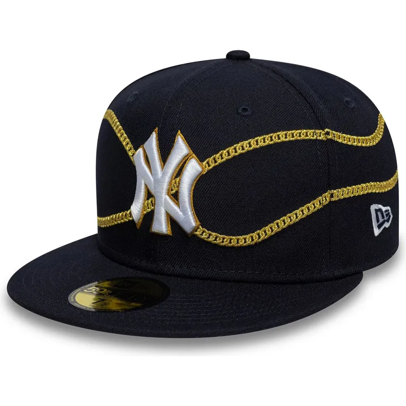 lippikset-littea-laivastonsininen-istuva-59fifty-chain-wrap-new-york-yankees-mlb-new-era