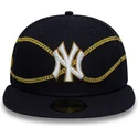 lippikset-littea-laivastonsininen-istuva-59fifty-chain-wrap-new-york-yankees-mlb-new-era