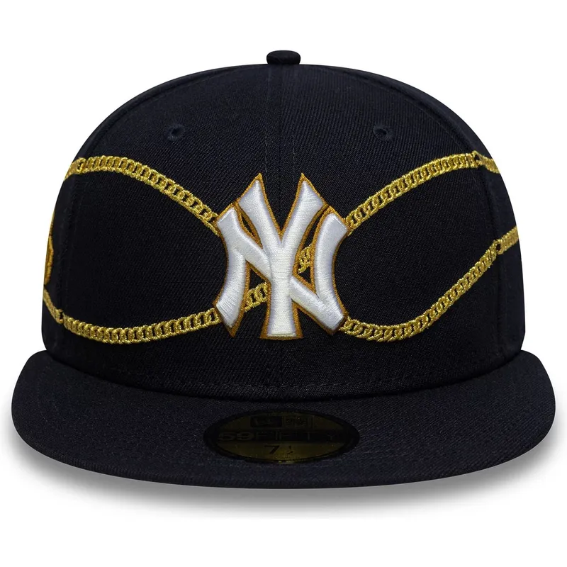 lippikset-littea-laivastonsininen-istuva-59fifty-chain-wrap-new-york-yankees-mlb-new-era