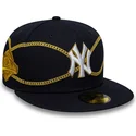 lippikset-littea-laivastonsininen-istuva-59fifty-chain-wrap-new-york-yankees-mlb-new-era