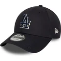 lippikset-kaareva-laivastonsininen-saadettava-nauha-9forty-team-outline-los-angeles-dodgers-mlb-new-era