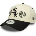 lippikset-kaareva-beige-snapback-a-frame-paisley-chicago-white-sox-mlb-new-era