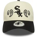 lippikset-kaareva-beige-snapback-a-frame-paisley-chicago-white-sox-mlb-new-era