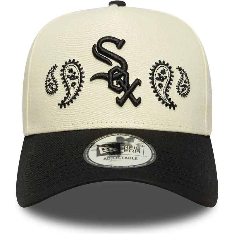 lippikset-kaareva-beige-snapback-a-frame-paisley-chicago-white-sox-mlb-new-era
