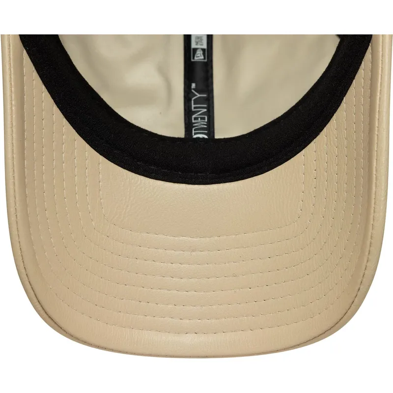 lippikset-kaareva-beige-saadettava-nauha-9twenty-leather-new-york-yankees-mlb-new-era