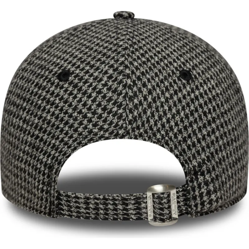 lippikset-kaareva-musta-saadettava-nauha-9twenty-houndstooth-new-york-yankees-mlb-new-era