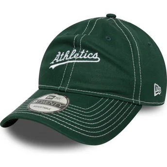 Lippikset kaareva vihreä säädettävä nauha 9TWENTY Contrast Stitch Oakland Athletics MLB New Era