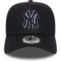 lippikset-kaareva-rekka-laivastonsininen-snapback-a-frame-outline-new-york-yankees-mlb-new-era