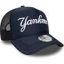 lippikset-kaareva-rekka-laivastonsininen-snapback-a-frame-script-new-york-yankees-mlb-new-era