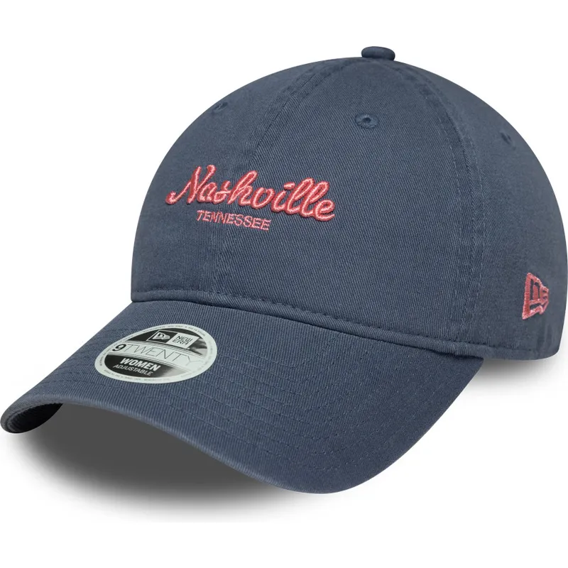 lippikset-kaareva-sininen-saadettava-nauha-9twenty-city-nashville-new-era