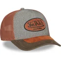 lippikset-kaareva-rekka-ruskea-snapback-01-von-dutch