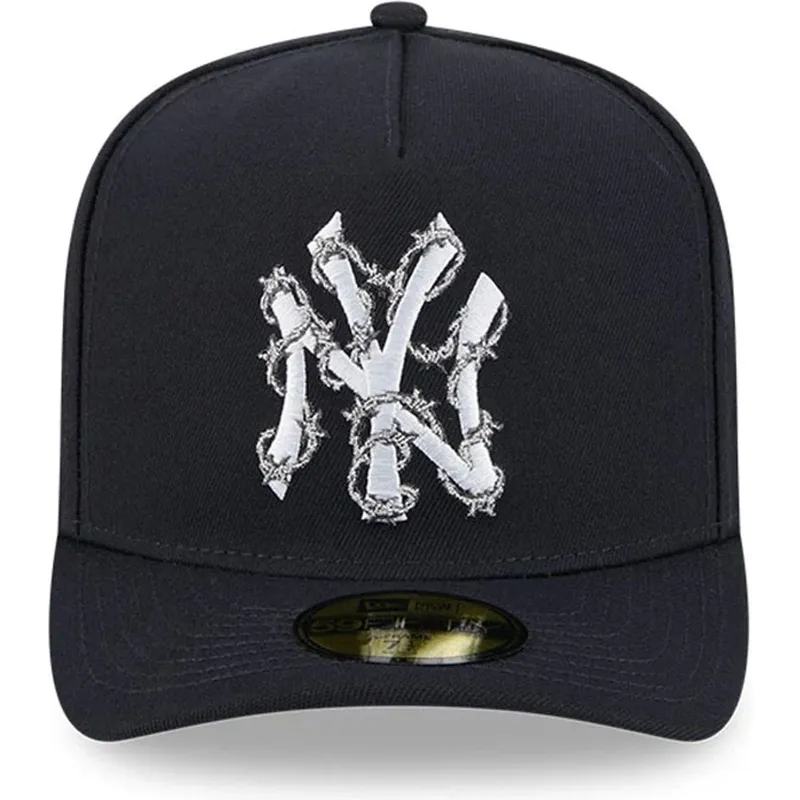 lippikset-kaareva-laivastonsininen-istuva-59fifty-a-frame-wired-new-york-yankees-mlb-new-era