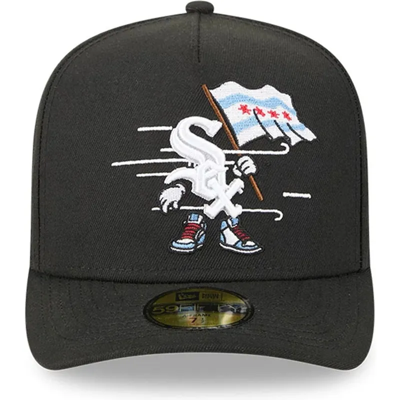 lippikset-kaareva-musta-istuva-59fifty-a-frame-cartoon-chicago-white-sox-mlb-new-era