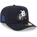 lippikset-kaareva-laivastonsininen-istuva-59fifty-a-frame-cartoon-detroit-tigers-mlb-new-era