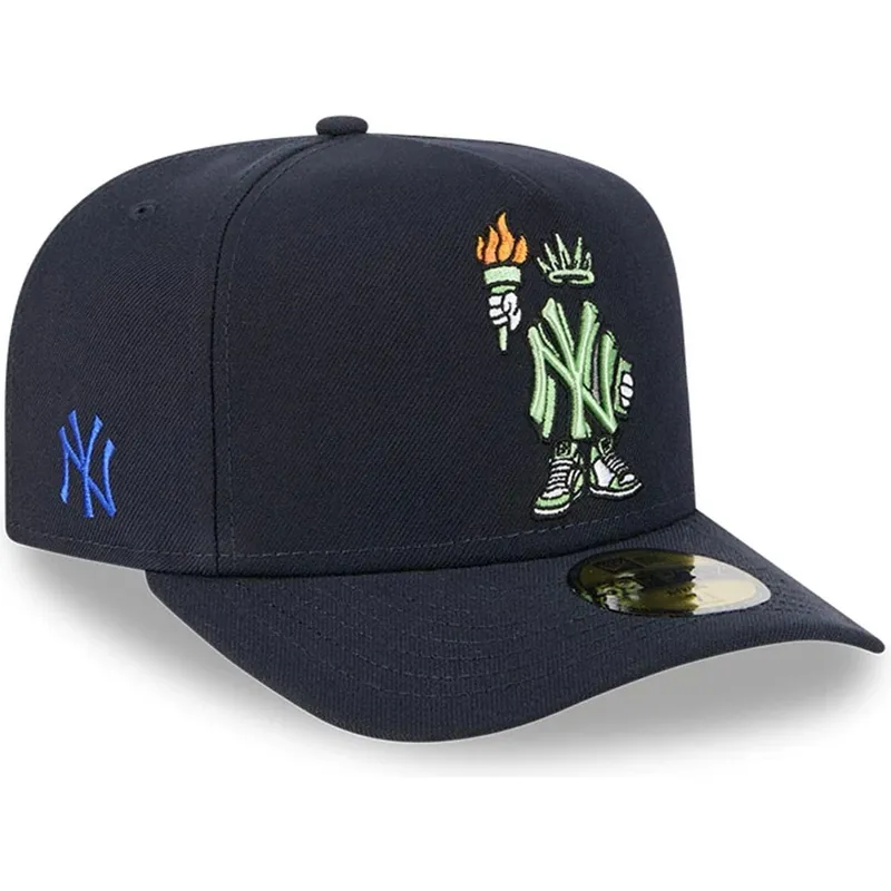 lippikset-kaareva-laivastonsininen-istuva-59fifty-a-frame-cartoon-new-york-yankees-mlb-new-era