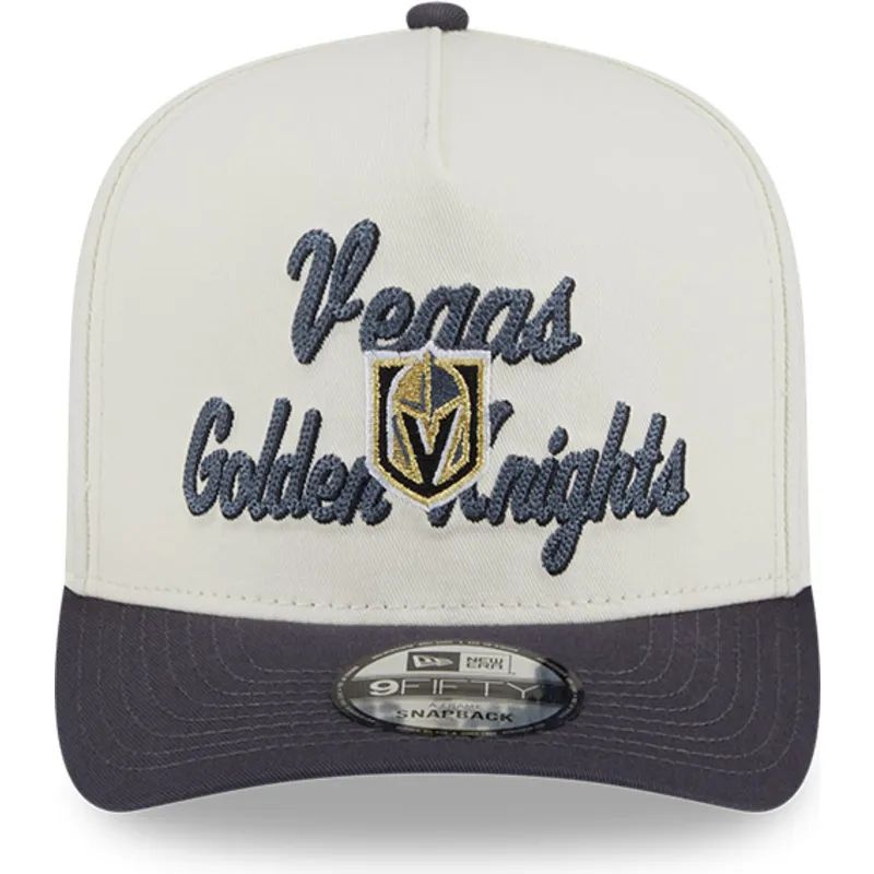 cap-kaareva-beige-snapback-9fifty-a-frame-chainstitch-vegas-golden-knights-nhl-new-era