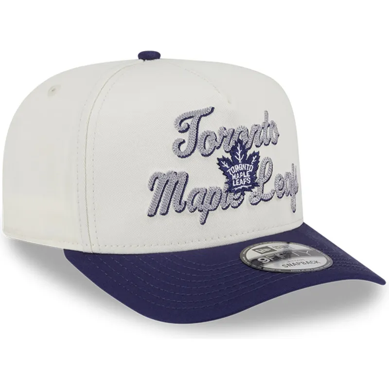 lippikset-kaareva-beige-snapback-9fifty-a-frame-chainstitch-toronto-maple-leafs-nhl-new-era