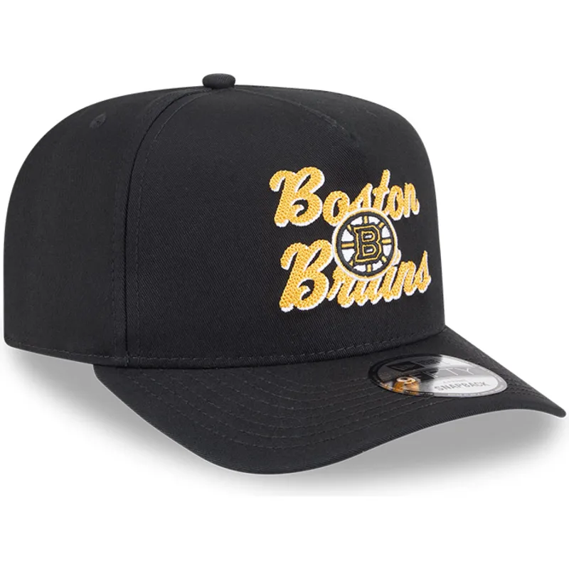 cap-kaareva-black-snapback-9fifty-a-frame-chainstitch-boston-bruins-nhl-new-era cap-kaareva-black-snapback-9fifty-a-frame-chainstitch-boston-bruins-nhl-new-era
