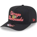 lippikset-kaareva-musta-snapback-9fifty-a-frame-chainstitch-chicago-blackhawks-nhl-new-era