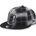 lippikset-littea-musta-snapback-9fifty-retro-crown-plaid-boston-red-sox-mlb-new-era