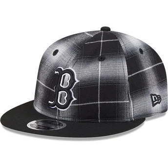 Cap litteä black snapback 9FIFTY Retro Crown Plaid Boston Red Sox MLB New Era