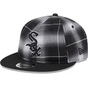 lippikset-littea-musta-snapback-9fifty-retro-crown-plaid-chicago-white-sox-mlb-new-era