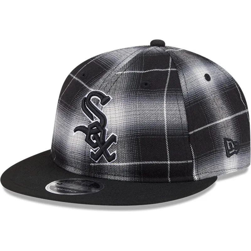 lippikset-littea-musta-snapback-9fifty-retro-crown-plaid-chicago-white-sox-mlb-new-era