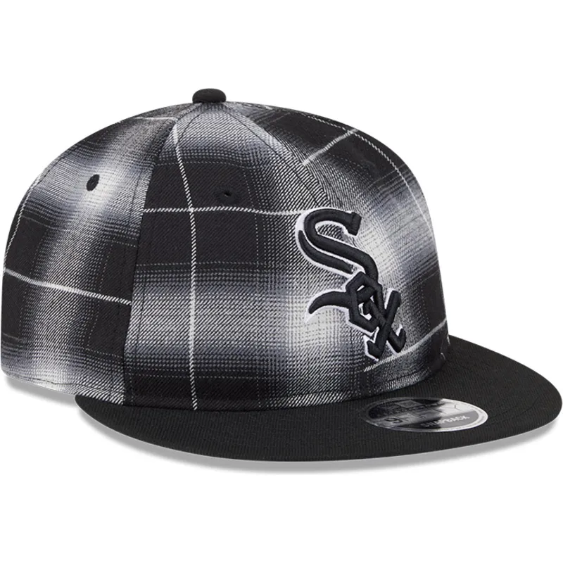 lippikset-littea-musta-snapback-9fifty-retro-crown-plaid-chicago-white-sox-mlb-new-era