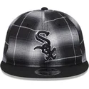 lippikset-littea-musta-snapback-9fifty-retro-crown-plaid-chicago-white-sox-mlb-new-era