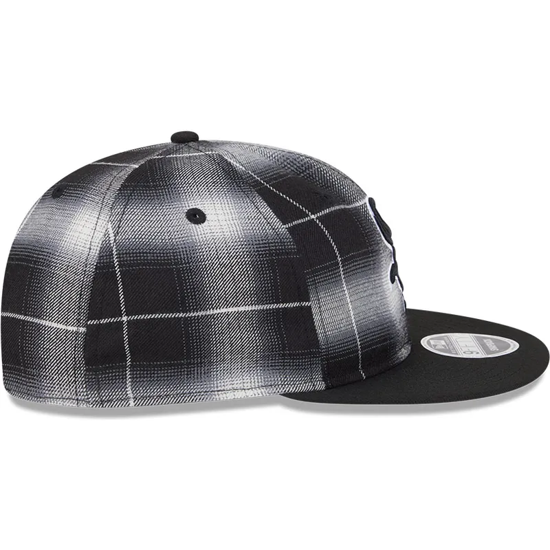 lippikset-littea-musta-snapback-9fifty-retro-crown-plaid-chicago-white-sox-mlb-new-era