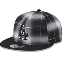 lippikset-littea-musta-snapback-9fifty-retro-crown-plaid-los-angeles-dodgers-mlb-new-era