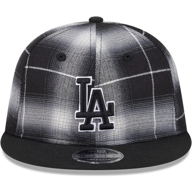 lippikset-littea-musta-snapback-9fifty-retro-crown-plaid-los-angeles-dodgers-mlb-new-era