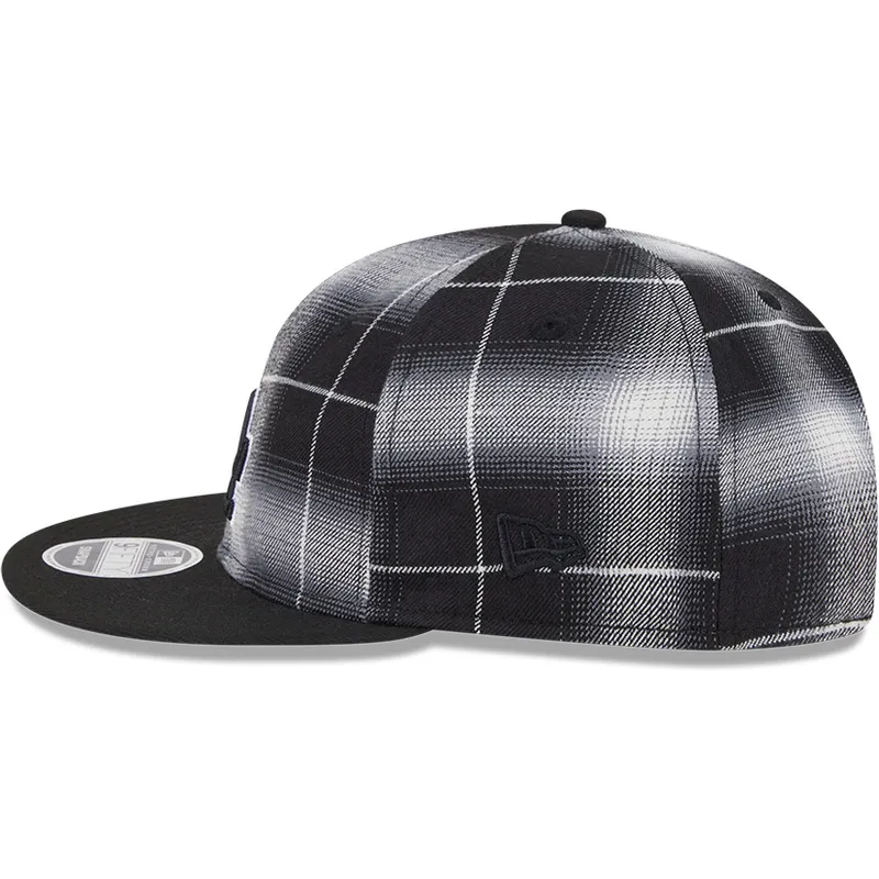 lippikset-littea-musta-snapback-9fifty-retro-crown-plaid-los-angeles-dodgers-mlb-new-era