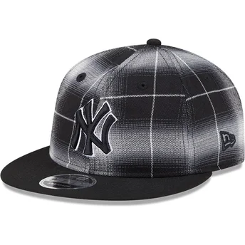 Cap litteä black snapback 9FIFTY Retro Crown Plaid New York Yankees MLB New Era