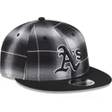 lippikset-littea-musta-snapback-9fifty-retro-crown-plaid-oakland-athletics-mlb-new-era