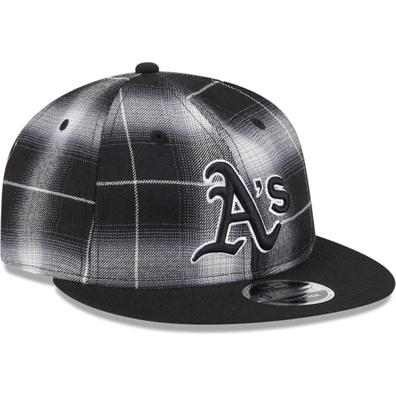cap-littea-black-snapback-9fifty-retro-crown-plaid-oakland-athletics-mlb-new-era