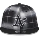 lippikset-littea-musta-snapback-9fifty-retro-crown-plaid-oakland-athletics-mlb-new-era