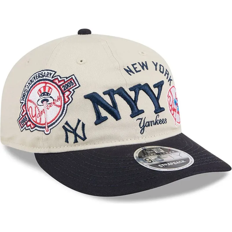 lippikset-kaareva-beige-snapback-9fifty-retro-crown-scatter-new-york-yankees-mlb-new-era